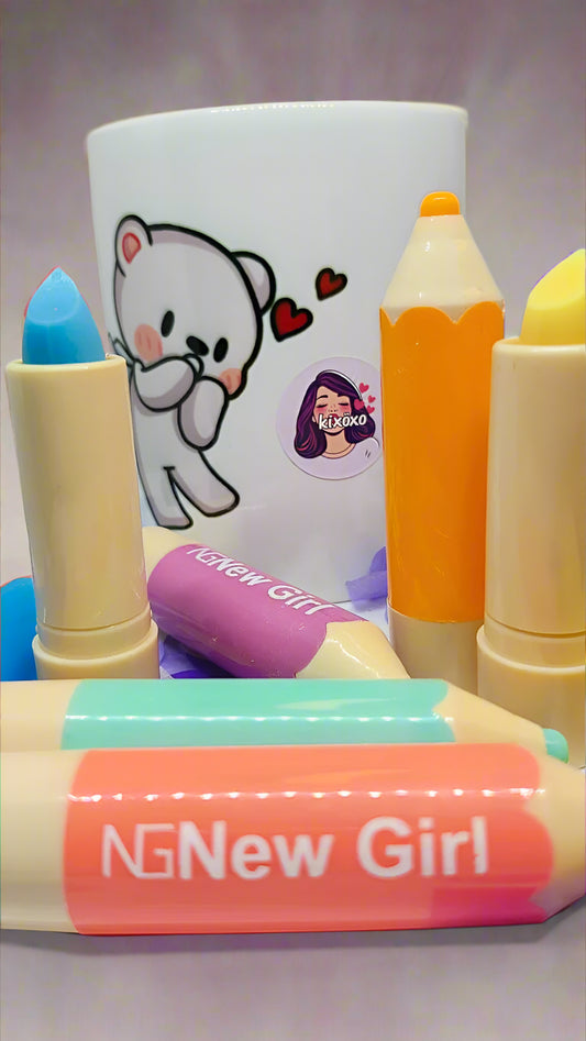 (113)- Cute Pencil Lip Balm For Her/ Best Quality Lip Balm For Her/ Kawaii Lipbalm For Her