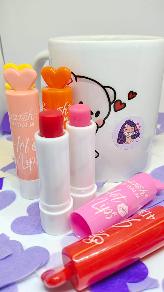 (114)- Heart Lip Balm For Her/ Cute Lip Balms For Her/ Colorful Heart Lip Balm