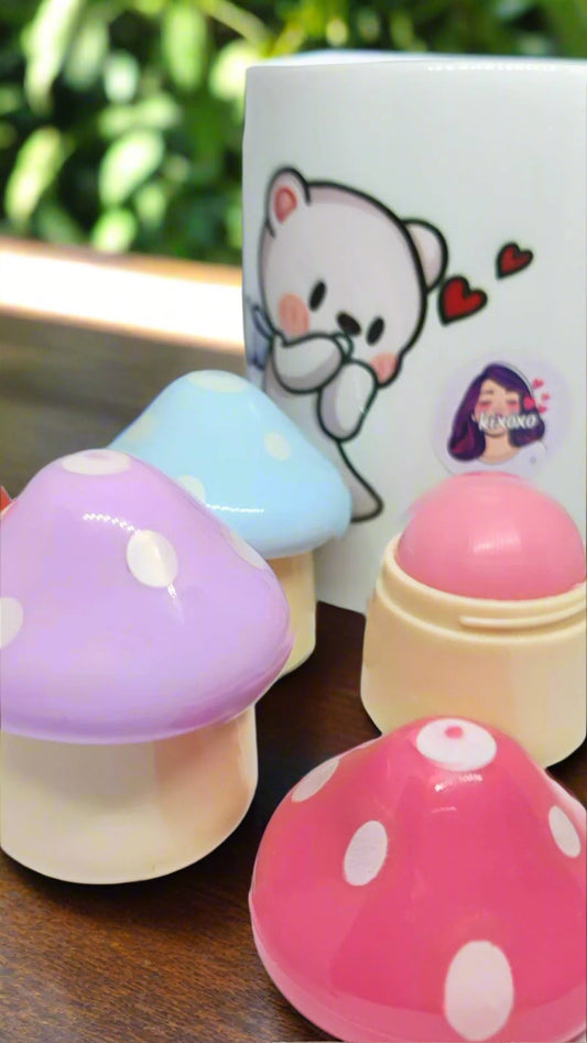 (N145)- Cute Mushroom Lip Balm For Her/ Best Quality Lip Balm