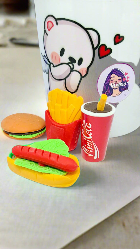 (N148)- Cute Food Eraser/ Fast Food Eraser Gift