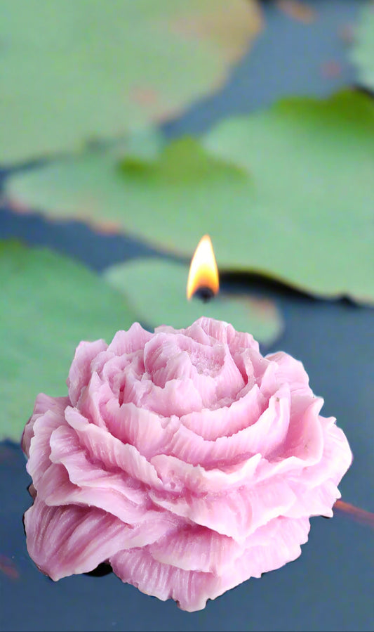 (N172)- Beautiful Handmade Scented Flower Candle/ Rose Candle Gift